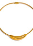 Collier ras-du-cou léger acier inoxydable plaqué or véritable