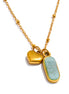 Collier pendentif cœur amazonite