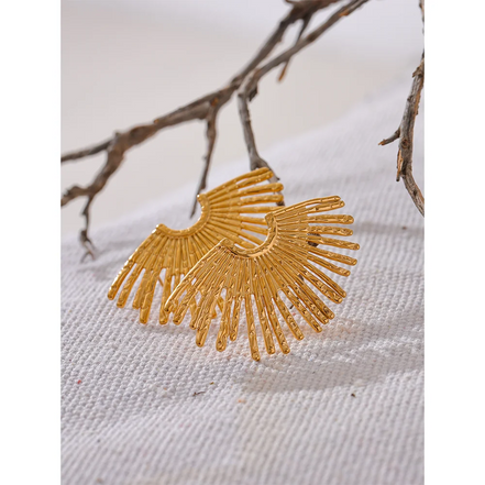 Boucles d'oreilles clous oversize plaqué or véritable