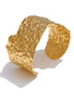 Bracelet manchette large ouverture plaqué or véritable