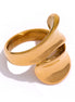 Bague design unique plaqué or véritable