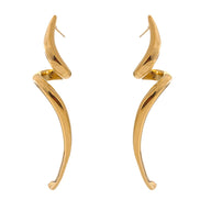 Boucles d'oreilles clous forme irrégulière plaqué or véritable