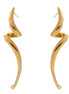 Boucles d'oreilles clous forme irrégulière plaqué or véritable
