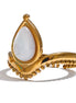 bague amazonite naturelle bleu-blanc ajustable