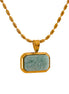 Collier pendentif carré amazonite