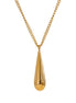 Collier pendentif goutte d'eau plaqué or véritable