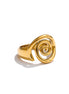 Bague tendance charme plaqué or véritable