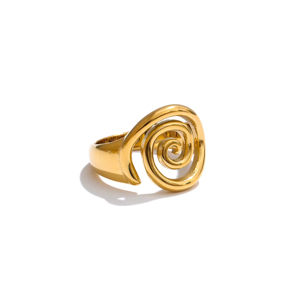 Bague tendance charme plaqué or véritable