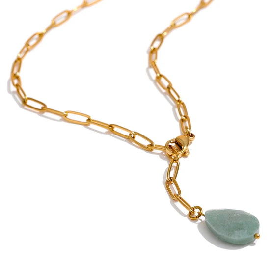 Collier pendentif agate naturelle